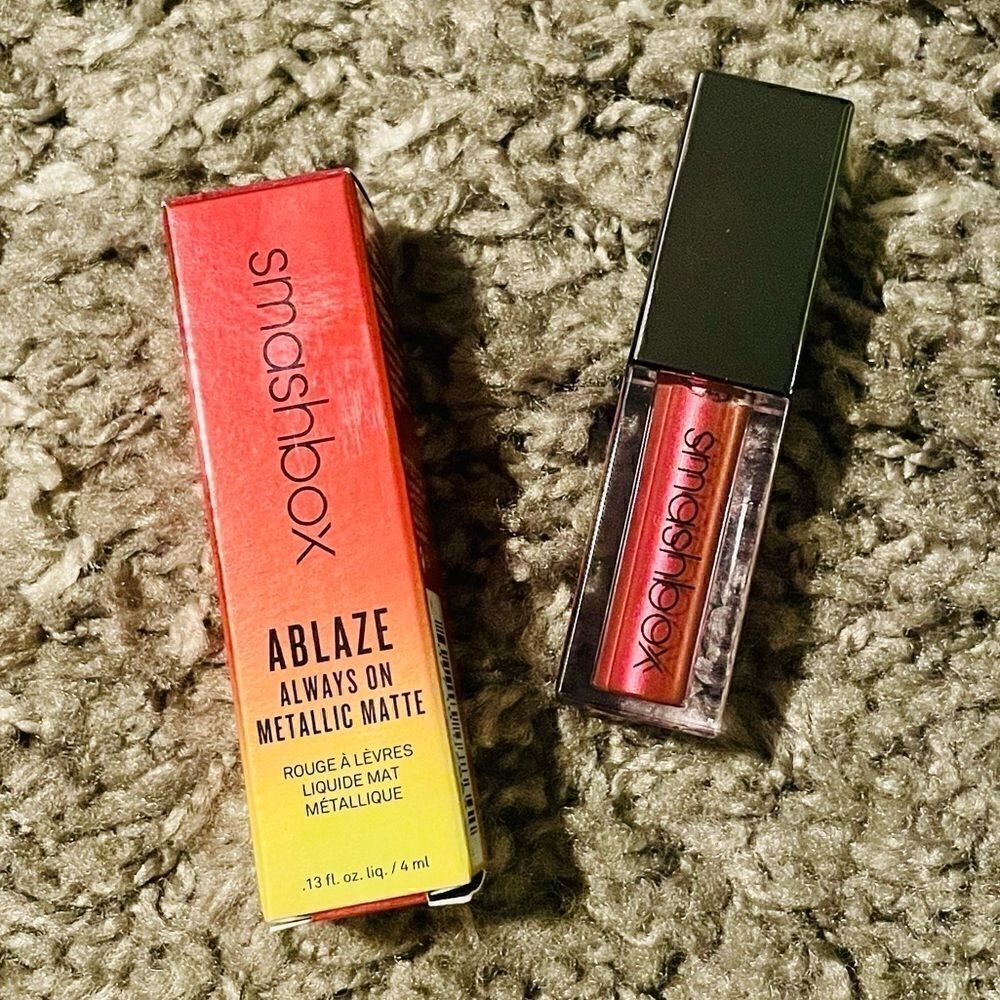 NIB Smashbox Ablaze Always On Metallic Liquid Lipstick